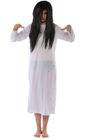 F1717-1 white Japanese scary movie Sadako costume